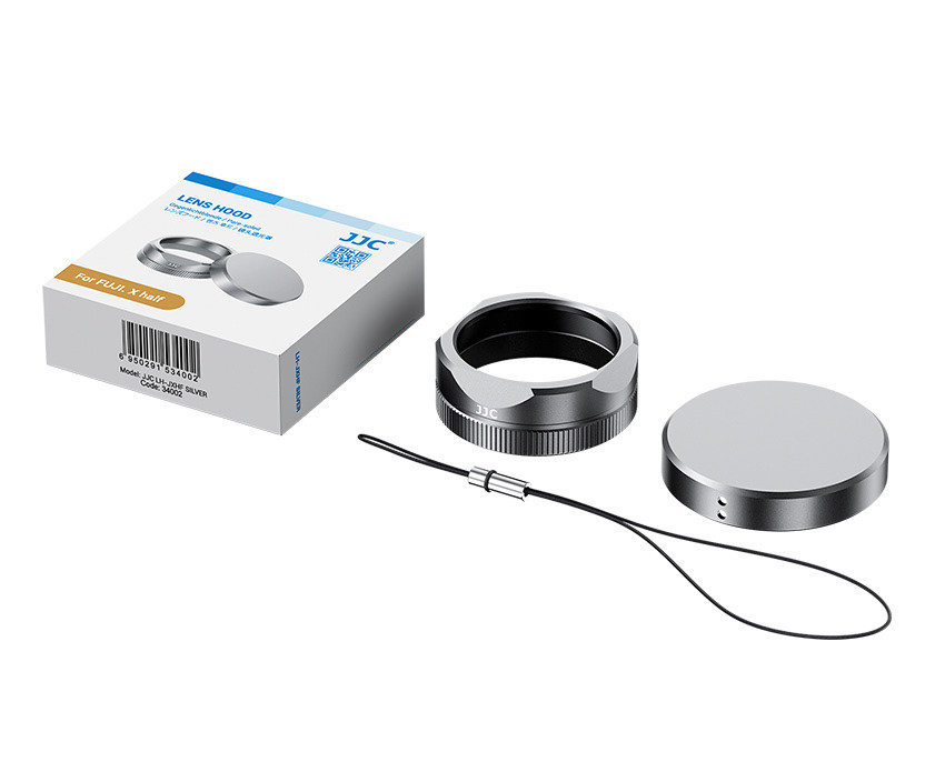 Бленда квадратная с крышкой для Fujifilm X Half (серебристый цвет)