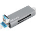 Картридер USB 3.0 / Type-C / MicroUSB OTG для SD и MicroSD карт памяти до 1 Тб (серый)