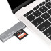 Картридер USB 3.0 / Type-C / MicroUSB OTG для SD и MicroSD карт памяти до 1 Тб (серый)