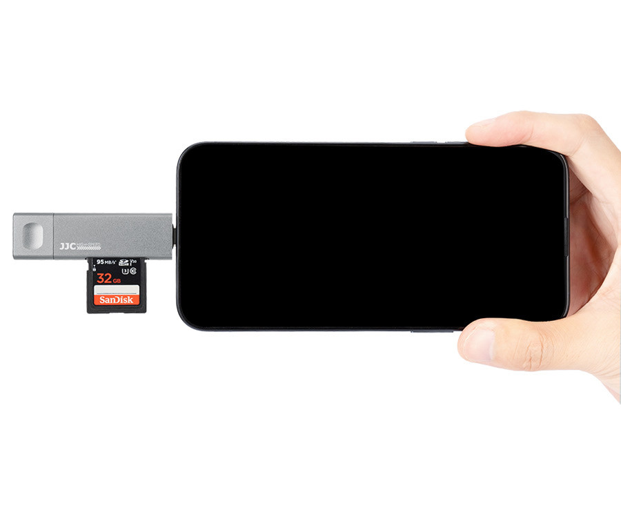 Картридер USB 3.0 / Type-C / MicroUSB OTG для SD и MicroSD карт памяти до 1 Тб (серый)