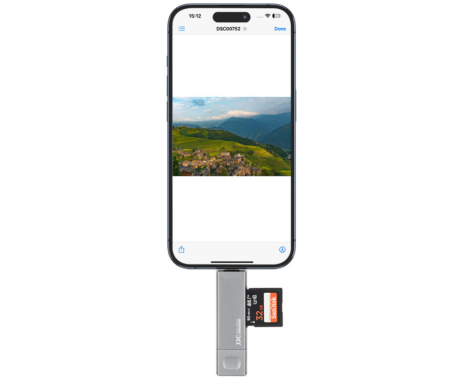 Картридер USB 3.0 / Type-C / MicroUSB OTG для SD и MicroSD карт памяти до 1 Тб (серый)