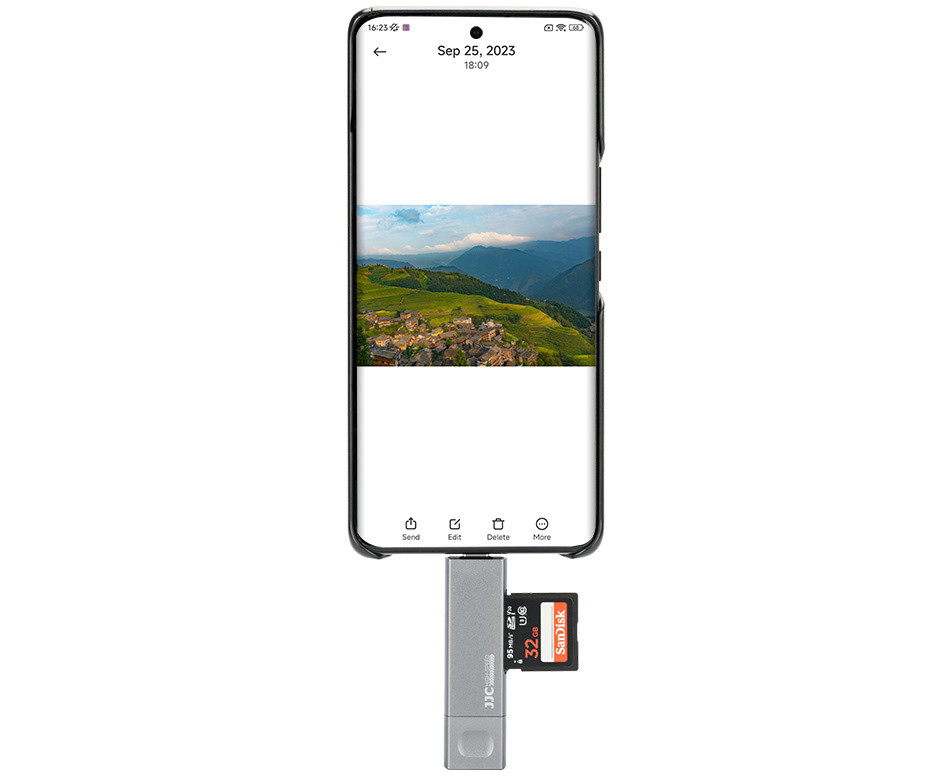 Картридер USB 3.0 / Type-C / MicroUSB OTG для SD и MicroSD карт памяти до 1 Тб (серый)