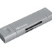 Картридер USB 3.0 / Type-C / MicroUSB OTG для SD и MicroSD карт памяти до 1 Тб (серый)