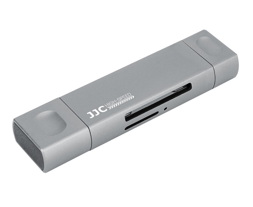 Картридер USB 3.0 / Type-C / MicroUSB OTG для SD и MicroSD карт памяти до 1 Тб (серый)