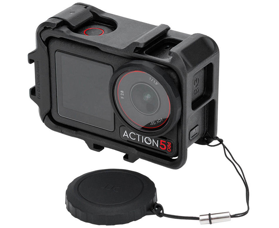 Силиконовая защитная крышка объектива DJI Osmo Action 5 Pro / 4 / 3 с держателем
