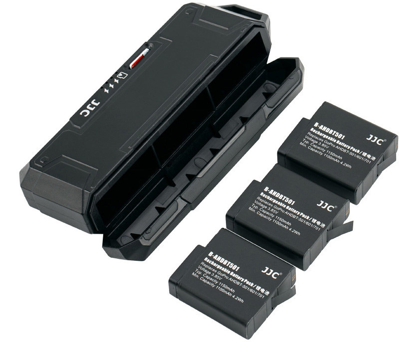 Зарядное устройство для трёх аккумуляторов GoPro AABAT-001 с картридером microSD / TF card