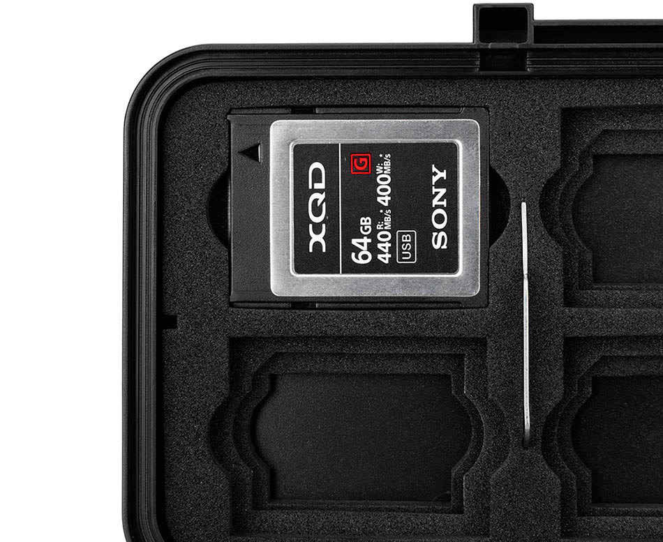 Защитный бокс на 3 аккумулятора камер, батареек AA и карт памяти SD / CFexpress Type-A и B / XQD