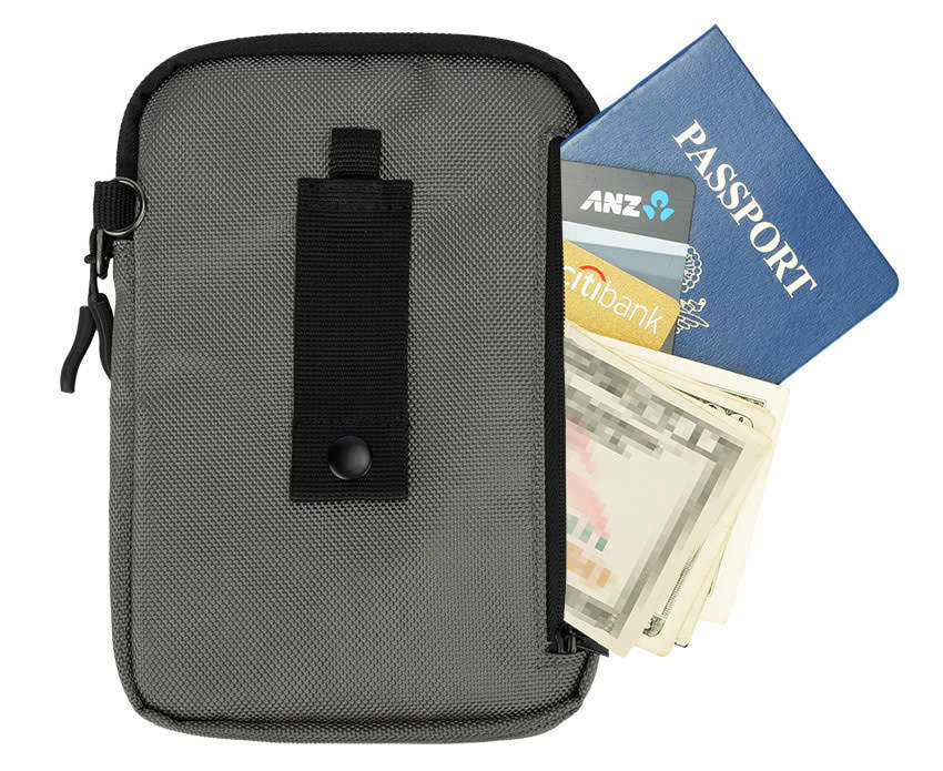 Сумка-чехол для смартфона и пауэрбанка (серебристый цвет)