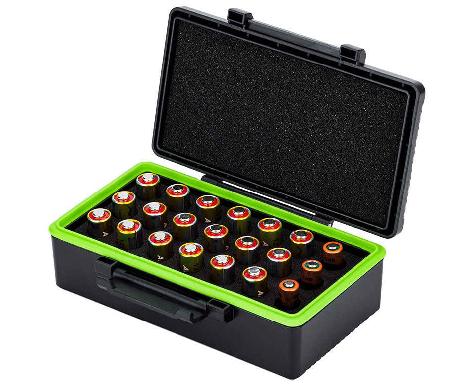 Защитный бокс на двадцать одну батарею типа 23A / VA23GA / A23 / MN21 / V23GA / 27A / VA27GA / A2 / MN2 / V27GA