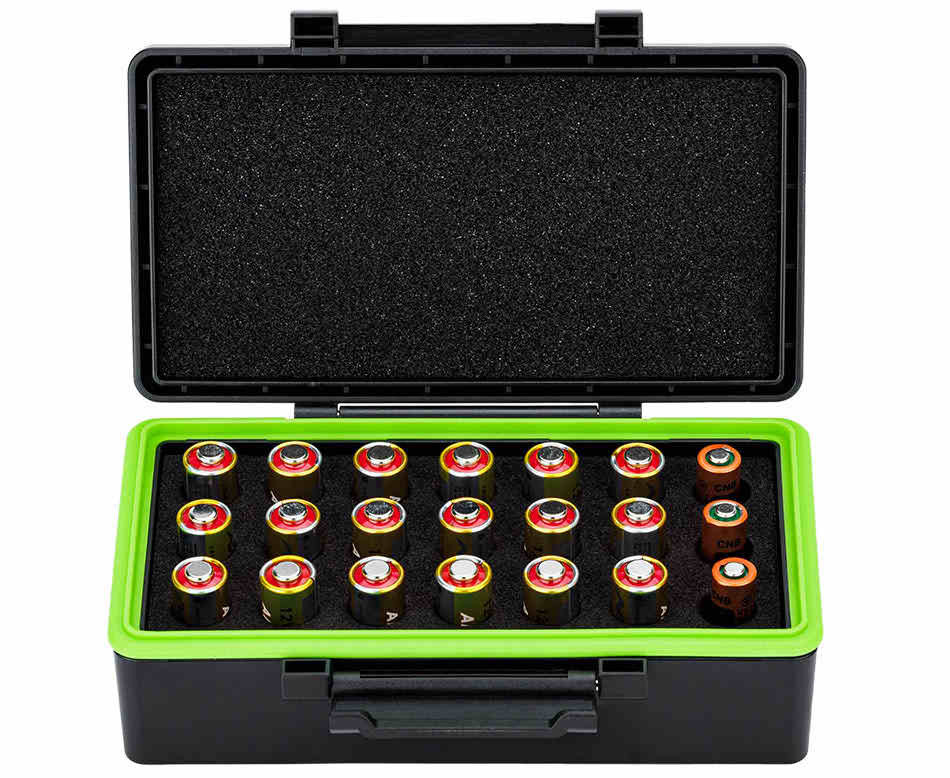 Защитный бокс на двадцать одну батарею типа 23A / VA23GA / A23 / MN21 / V23GA / 27A / VA27GA / A2 / MN2 / V27GA