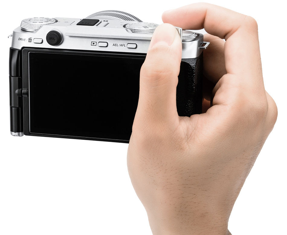 Дополнительный хват для Fujifilm X-M5 (серебристый цвет)
