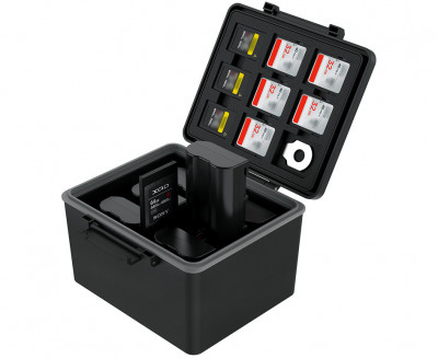 Защитный бокс на 6 аккумуляторов фотокамер и карт памяти CFExpress Type-A / Type-B / XQD / SD / microSD