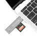 Картридер USB 3.0 / Type-C / Lightning OTG для SD и MicroSD карт памяти (серый)