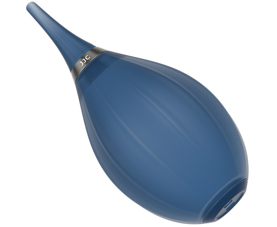 Груша воздушная для оптики с двумя клапанами, мягким соплом и ремешком (прозрачный синий)