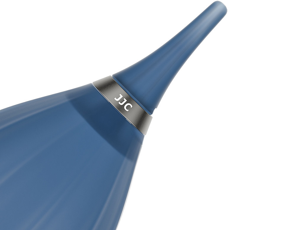 Груша воздушная для оптики с двумя клапанами, мягким соплом и ремешком (прозрачный синий)