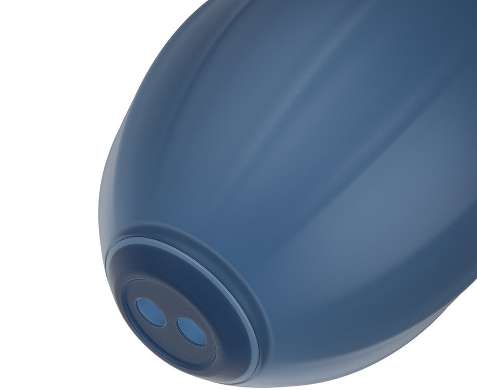 Груша воздушная для оптики с двумя клапанами, мягким соплом и ремешком (прозрачный синий)