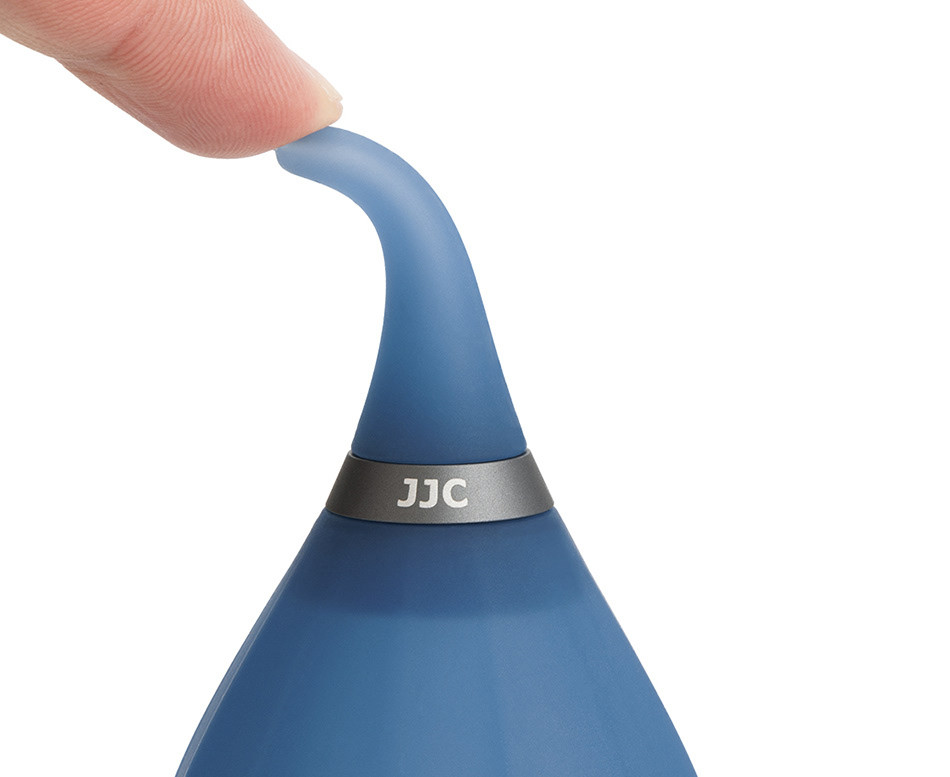 Груша воздушная для оптики с двумя клапанами, мягким соплом и ремешком (прозрачный синий)