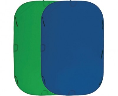 Складной фон хромакей 240х240 см синий/зелёный