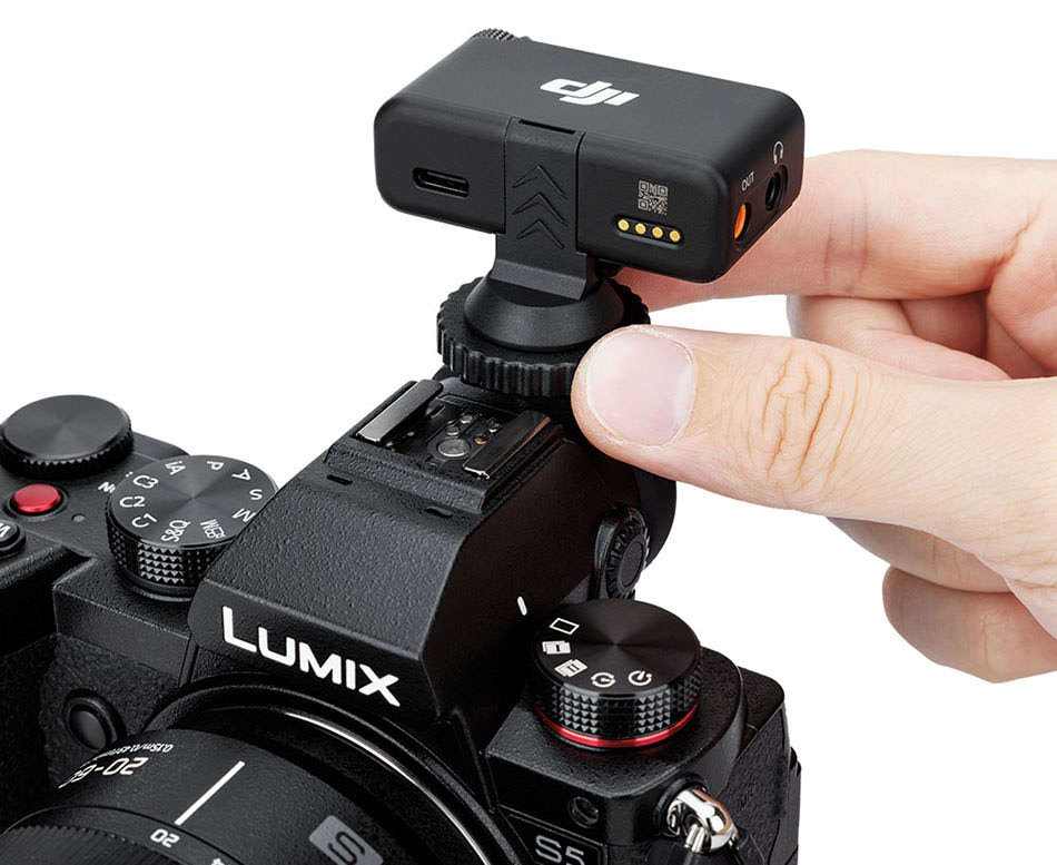 Адаптер для установки ресивера DJI Mic 2 в горячий башмак камеры и штативы 1/4-20