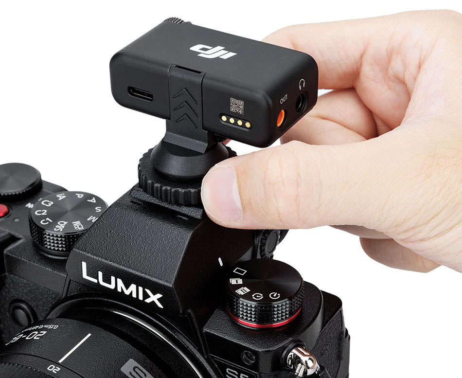 Адаптер для установки ресивера DJI Mic 2 в горячий башмак камеры и штативы 1/4-20