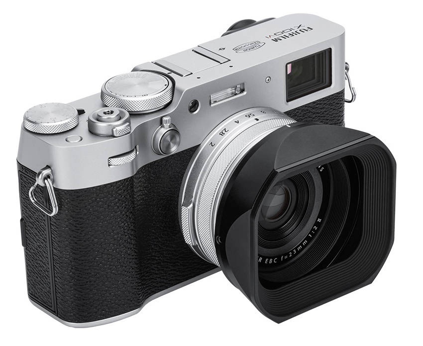 Квадратная бленда для Fujifilm X100VI / X100V / X100F с адаптером на 49 мм (чёрная)
