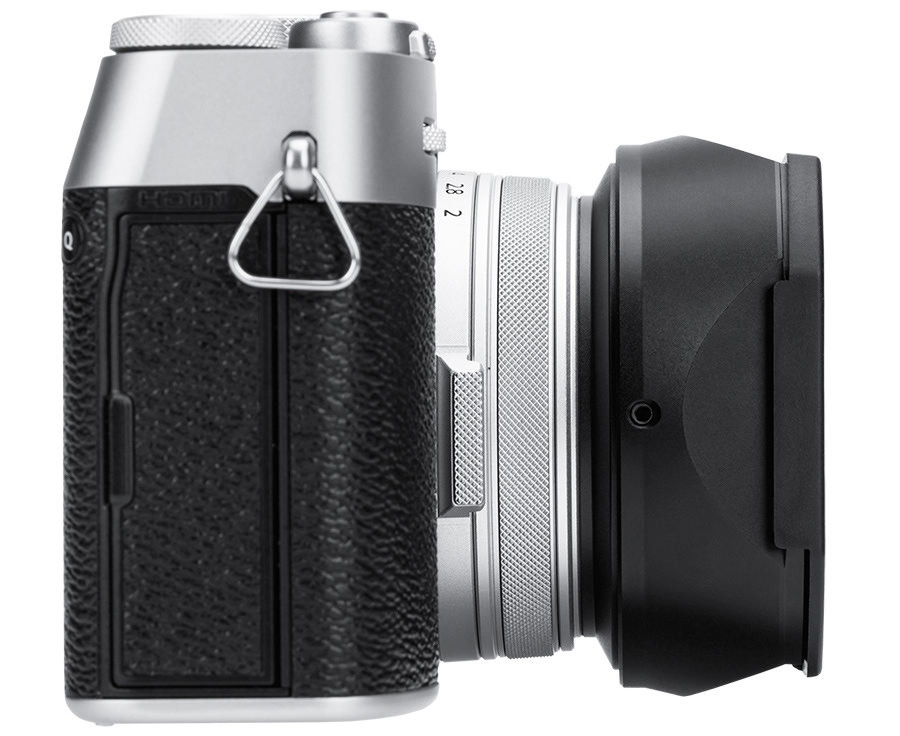 Квадратная бленда для Fujifilm X100VI / X100V / X100F с адаптером на 49 мм (чёрная)