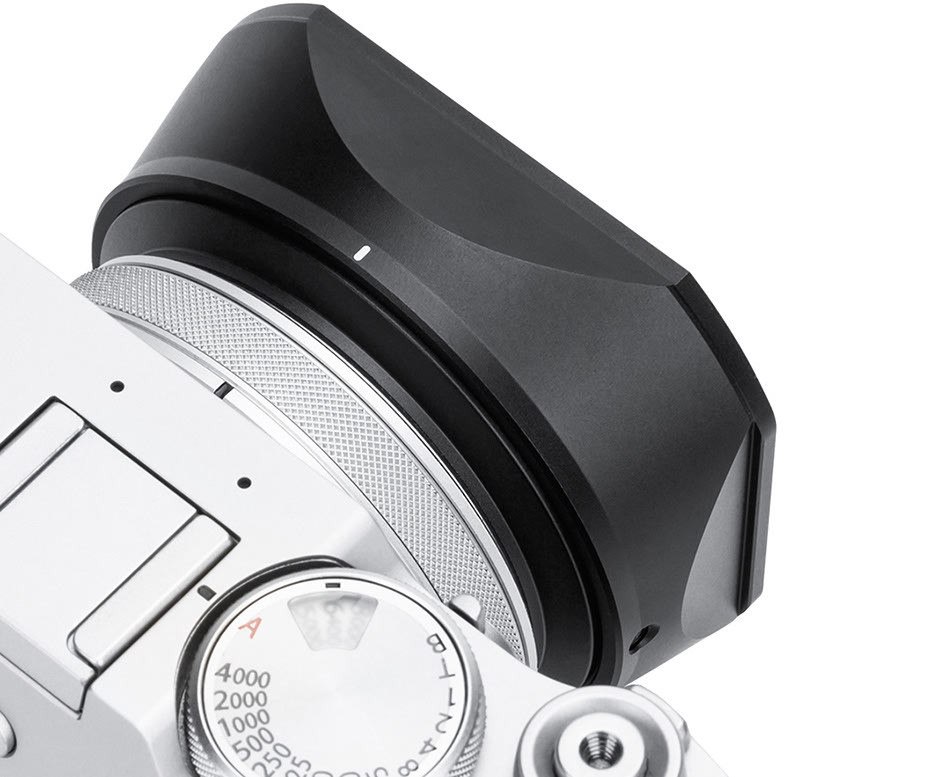 Квадратная бленда для Fujifilm X100VI / X100V / X100F с адаптером на 49 мм (чёрная)