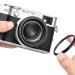 Квадратная бленда для Fujifilm X100VI / X100V / X100F с адаптером на 49 мм (чёрная)