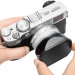 Квадратная бленда для Fujifilm X100VI / X100V / X100F с адаптером на 49 мм (чёрная)