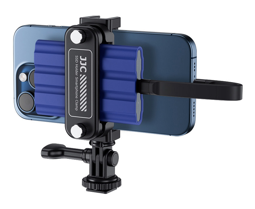 Зажим для смартфона и SSD накопителя в штатив, холодный башмак и в крепление для экшн камер