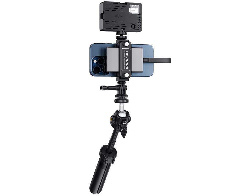 Зажим для смартфона и SSD накопителя в штатив, холодный башмак и в крепление для экшн камер