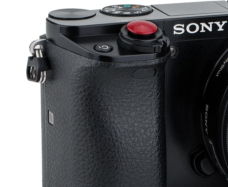 Мягкая спусковая кнопка безрезьбовая (тёмно-красный цвет) округлая