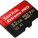 Карта памяти microSDHC UHS-I U3 Sandisk Extreme PRO 32 Гб, 100 МБ/с, Class 10 V30 A1