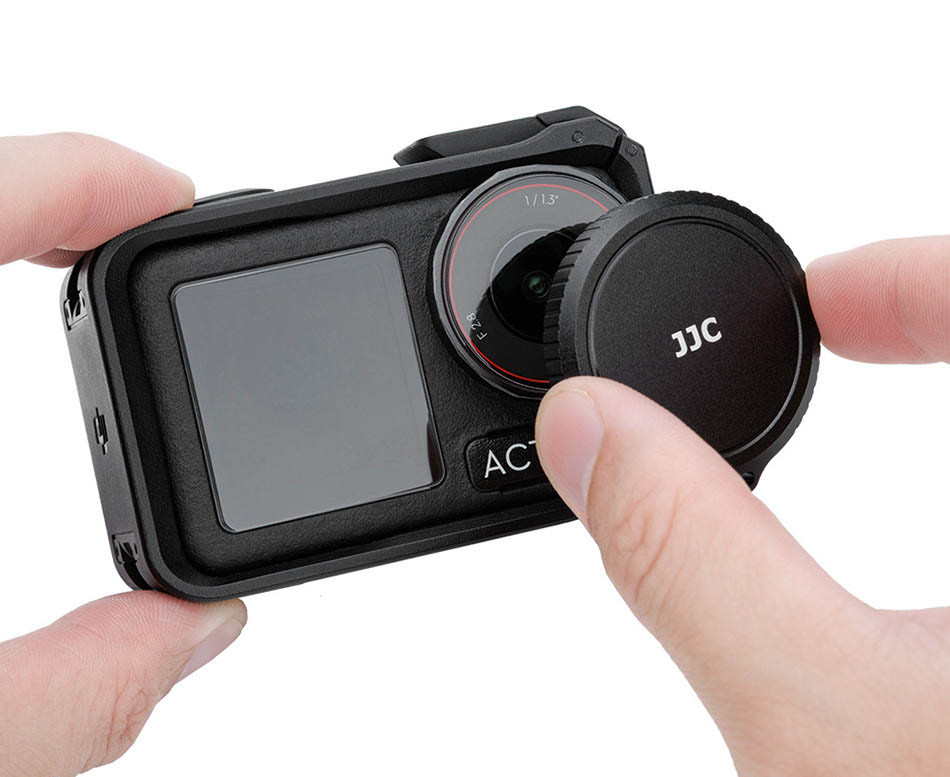 Металлическая защитная крышка объектива DJI Osmo Action 5 Pro / 4 / 3 с держателем