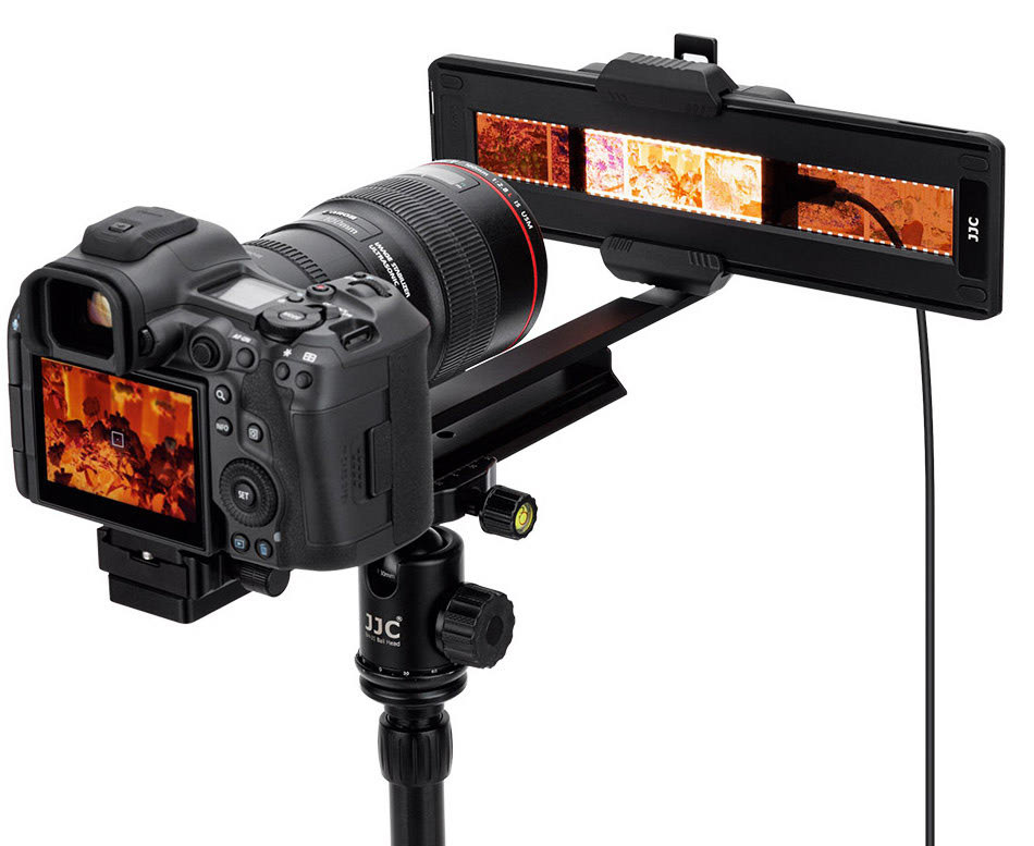 Установка для оцифровки плёнки и слайдов типа 135 и 120 на регулируемой рейке