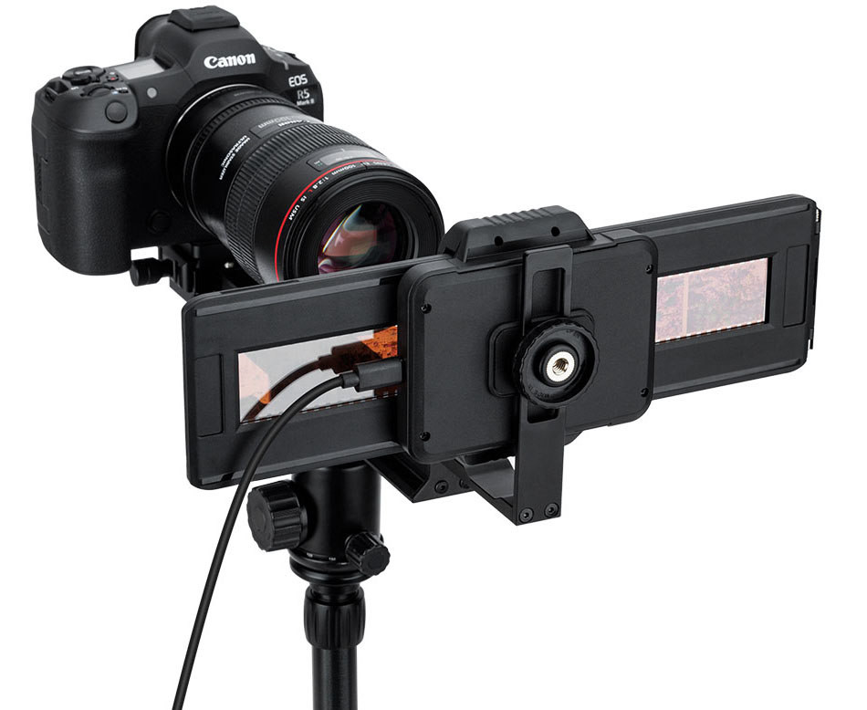 Установка для оцифровки плёнки и слайдов типа 135 и 120 на регулируемой рейке