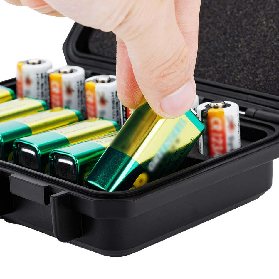 Защитный бокс на 6 батарей 9V и 6 батарей CR123A (CR17345) / CR16340 / CR18350 / CR15270 (CR2)
