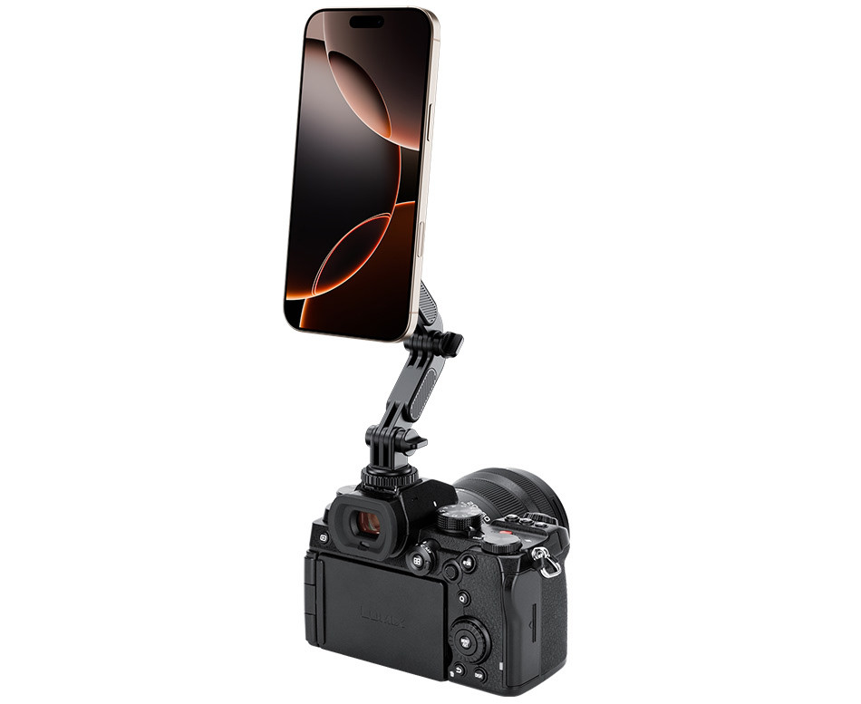 Крепление MagSafe смартфона и экшн-камеры в горячий башмак или штатив