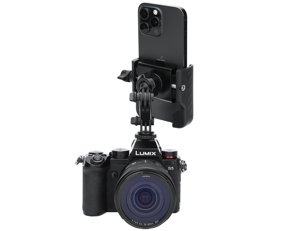 Крепление смартфона или экшн камеры в горячий башмак или штатив