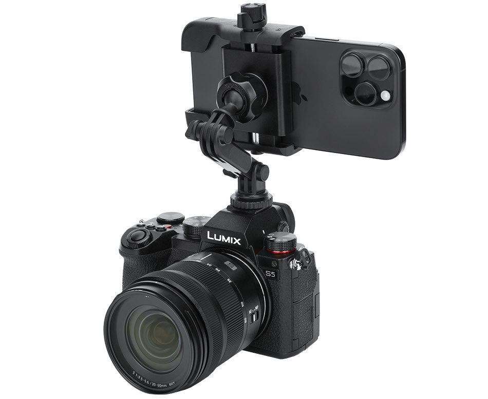 Крепление смартфона или экшн камеры в горячий башмак или штатив