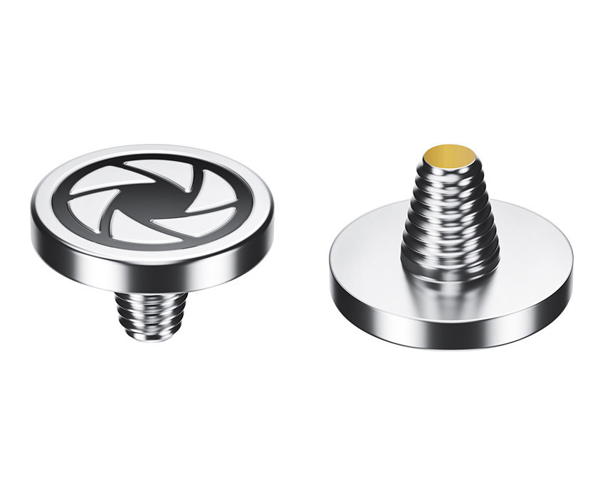 Мягкая спусковая кнопка резьбовая (Shutter) серебристая