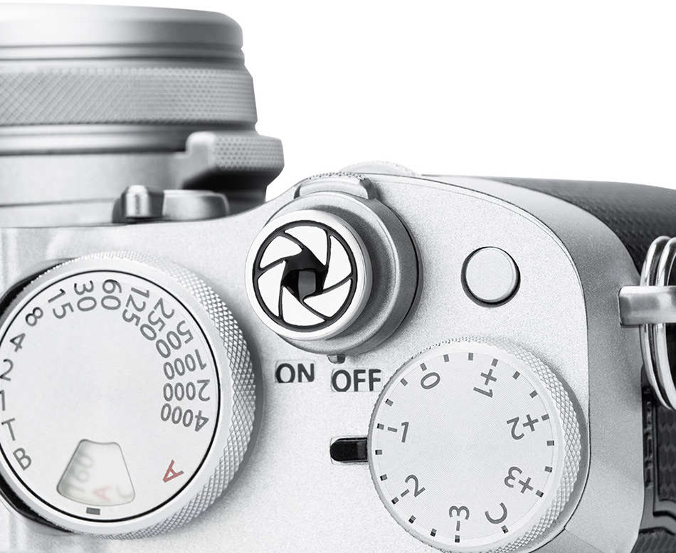 Мягкая спусковая кнопка резьбовая (Shutter) серебристая