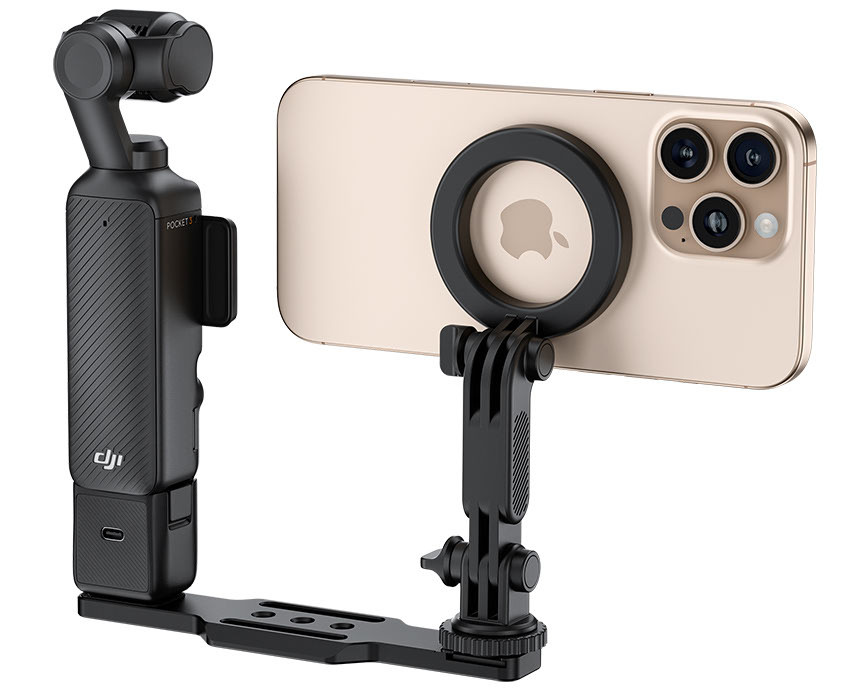 Расширительная рейка для DJI Osmo Pocket 3 с MagSafe и холодным башмаком