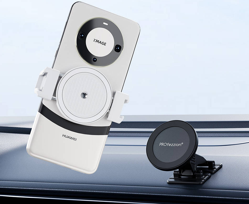 Магнитное крепление с зажимом для смартфона (белый цвет)