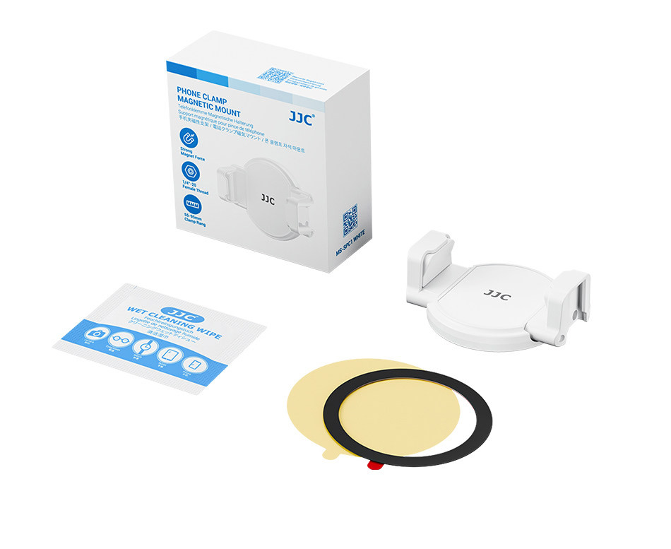 Магнитное крепление с зажимом для смартфона (белый цвет)