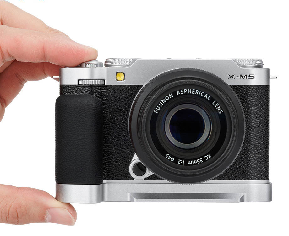 L-образная рукоятка для Fujifilm X-M5 (серебристая)