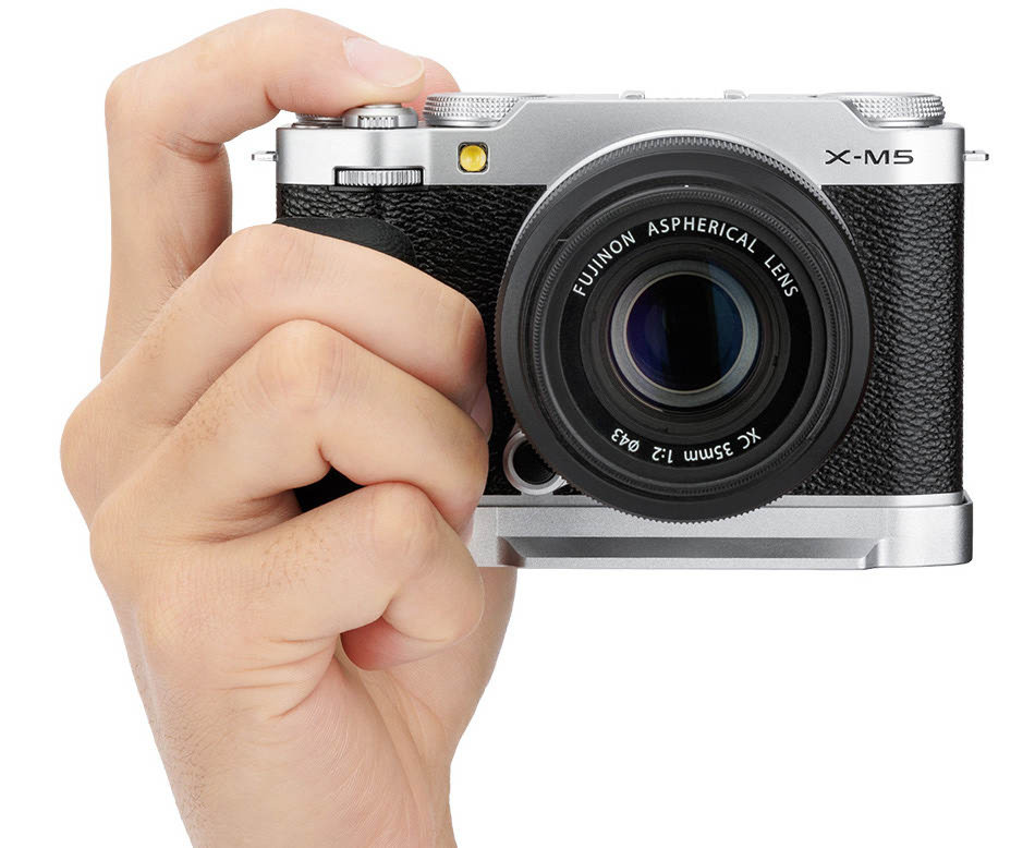 L-образная рукоятка для Fujifilm X-M5 (серебристая)