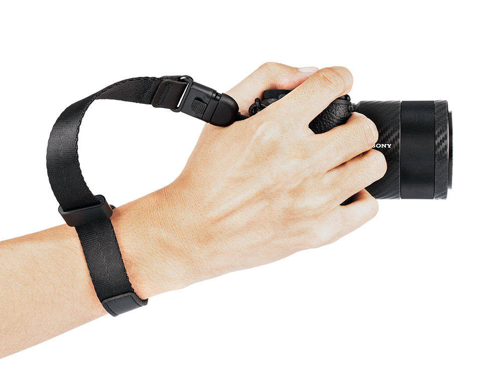 Ремешок на запястье для зеркальных, беззеркальных и Point and Shoot камер (чёрный)
