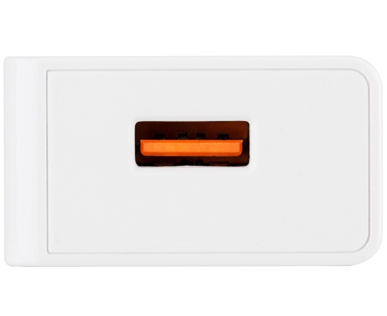 Зарядное устройство QC3.0 3.6-6V 3A, 6-9V 2A, 9-12V 1.5A USB (белый цвет)