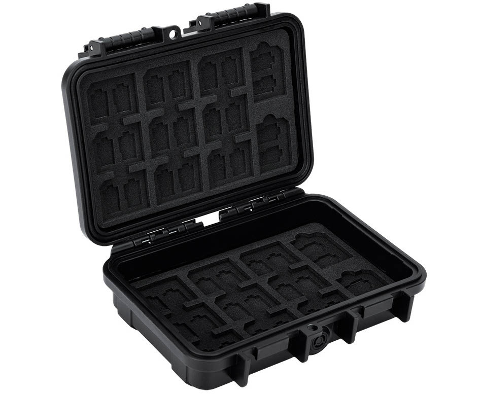 Защитный бокс на 76 шт microSD, 22 шт SD и 16 шт CFexpress Type-B или XQD